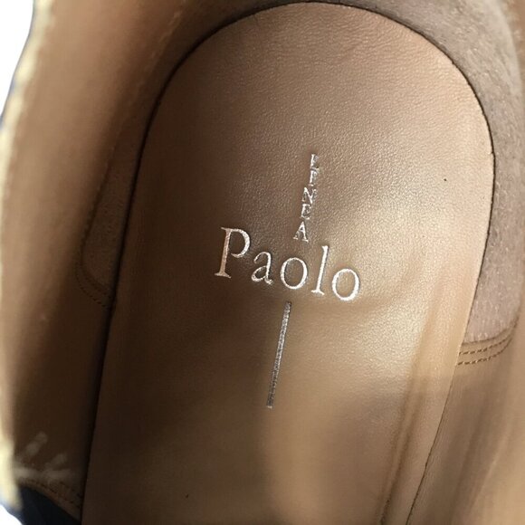 Linea Paolo Wedge Sneakers Platform Boots Booties Blue Metallic Side Zip Sz 12 - Picture 9 of 11